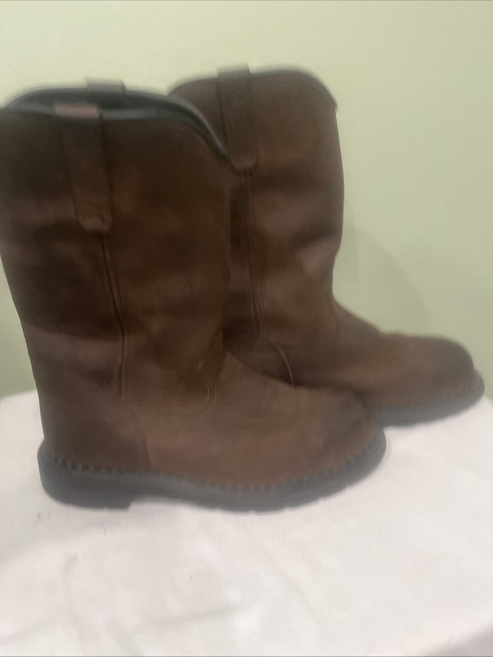 Red Wing Men's Leather Boots Pecos Brown Size 10 Waterproof Steel Toe